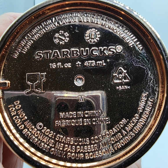 Starbucks 2023 Winter Holiday Jeweled 16oz Tumbler Cup Rose Gold *no lid/straw* - Picture 4 of 4